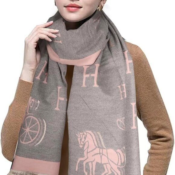 Pashmina Silky Shawl Pink Wrap 74.4" x 24.4" - Picture 2 of 7